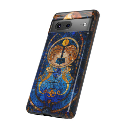 Gemini Astrology Stained Glass Phone Case