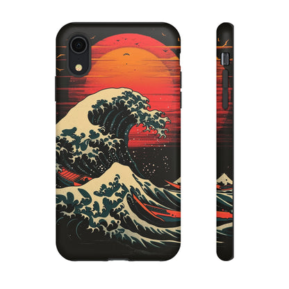 Great Wave off Kanagawa Retro Sunset