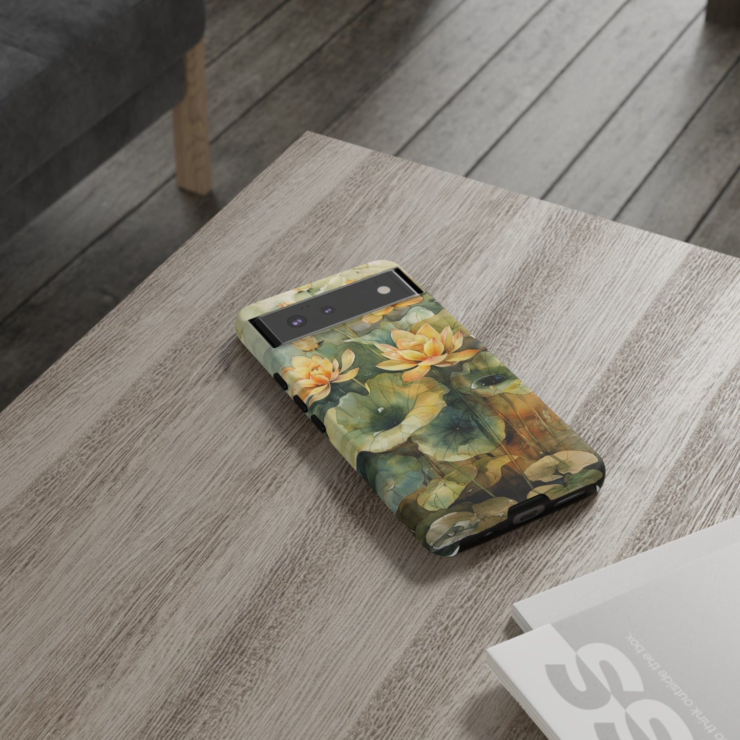 Zen Lotus Watercolor Painting iPhone 15 Case