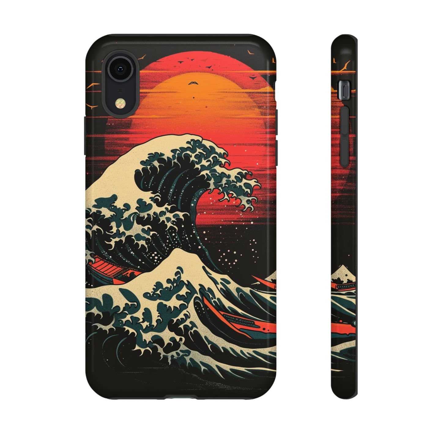 Great Wave off Kanagawa Retro Sunset