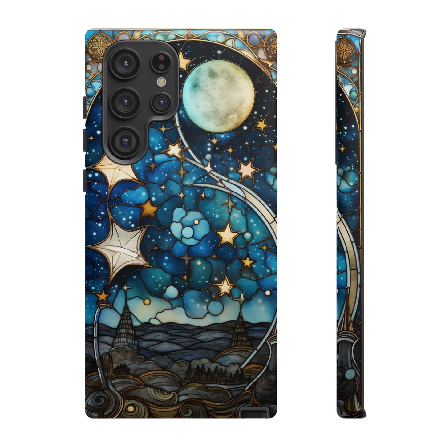 Boho Starry Night Stained Glass Artistry Phone Cover