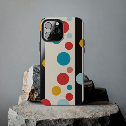 Classic Meets Creative: Abstract Polka Dots Tough Case for iPhone