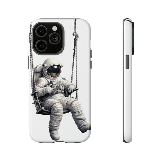Astronaut on a swing design for iPhone 14 case