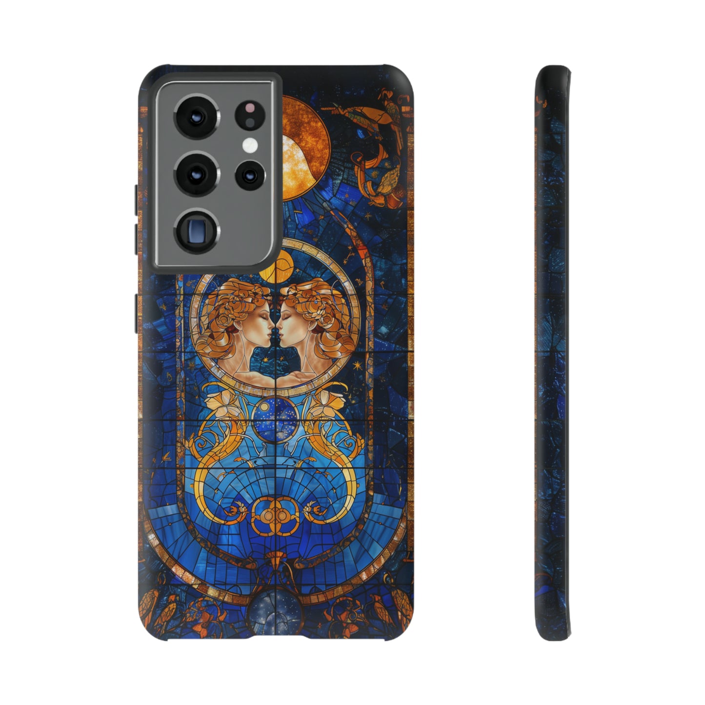 Gemini Astrology Stained Glass Phone Case