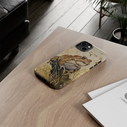 Toad on a Branch Japanese Style Art Painting Phone Case