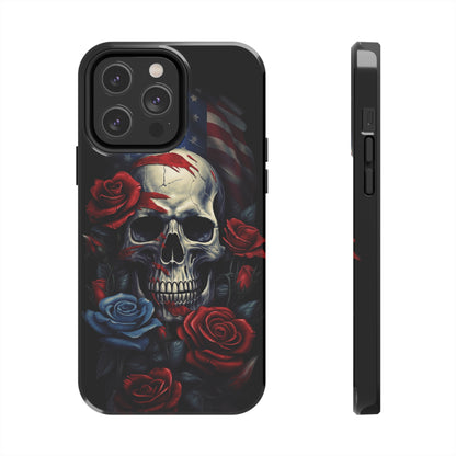 Skull USA Flag iPhone Case | Patriotic Edge with Stylish Protection