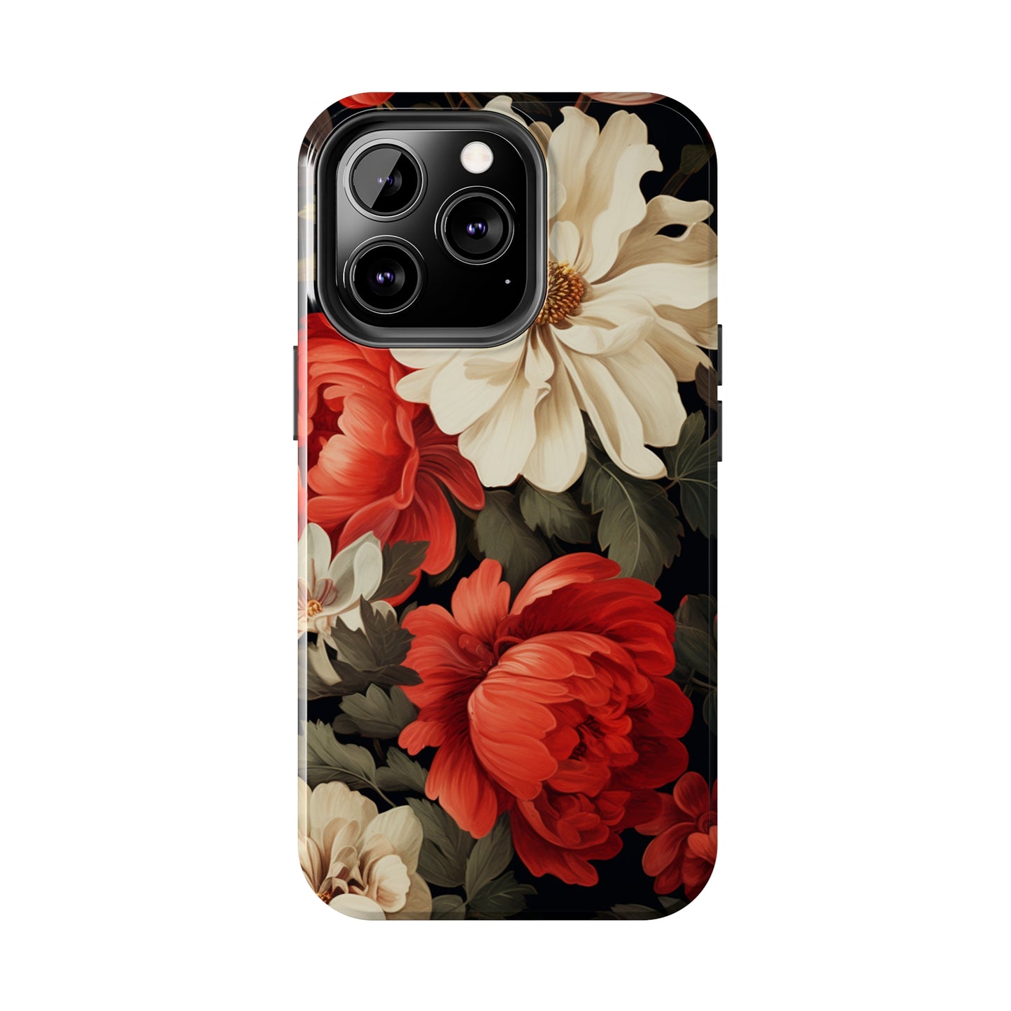 Vintage Floral Aesthetic Phone Tough Case Antique Print for iPhone 14 11 Pro 12 13 XR XS X 7+ 8 Boho Nature Flowers Cottage Core