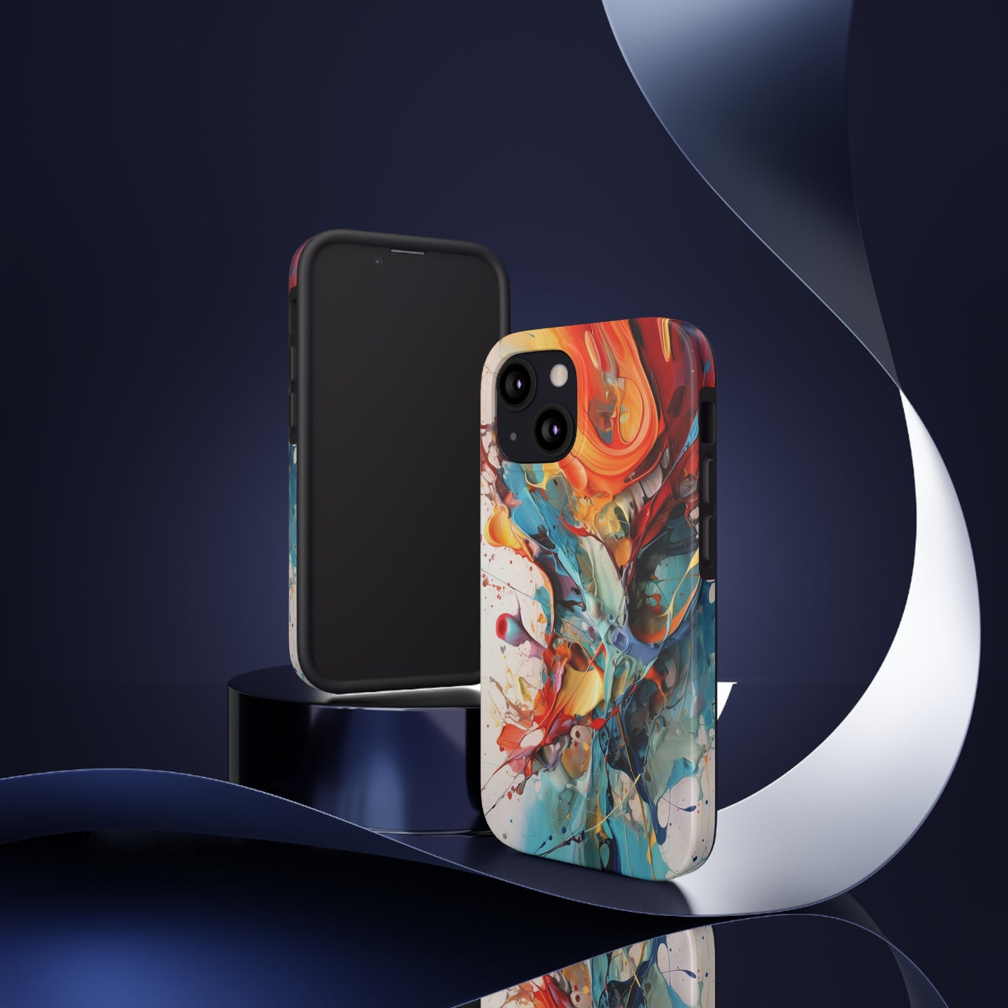 Abstract Color Splash iPhone Tough Case | Boldly Express Your Style with Enhanced Protection