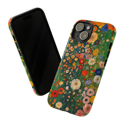 Gustav Klimt Style Flower Garden Painting Phone Case