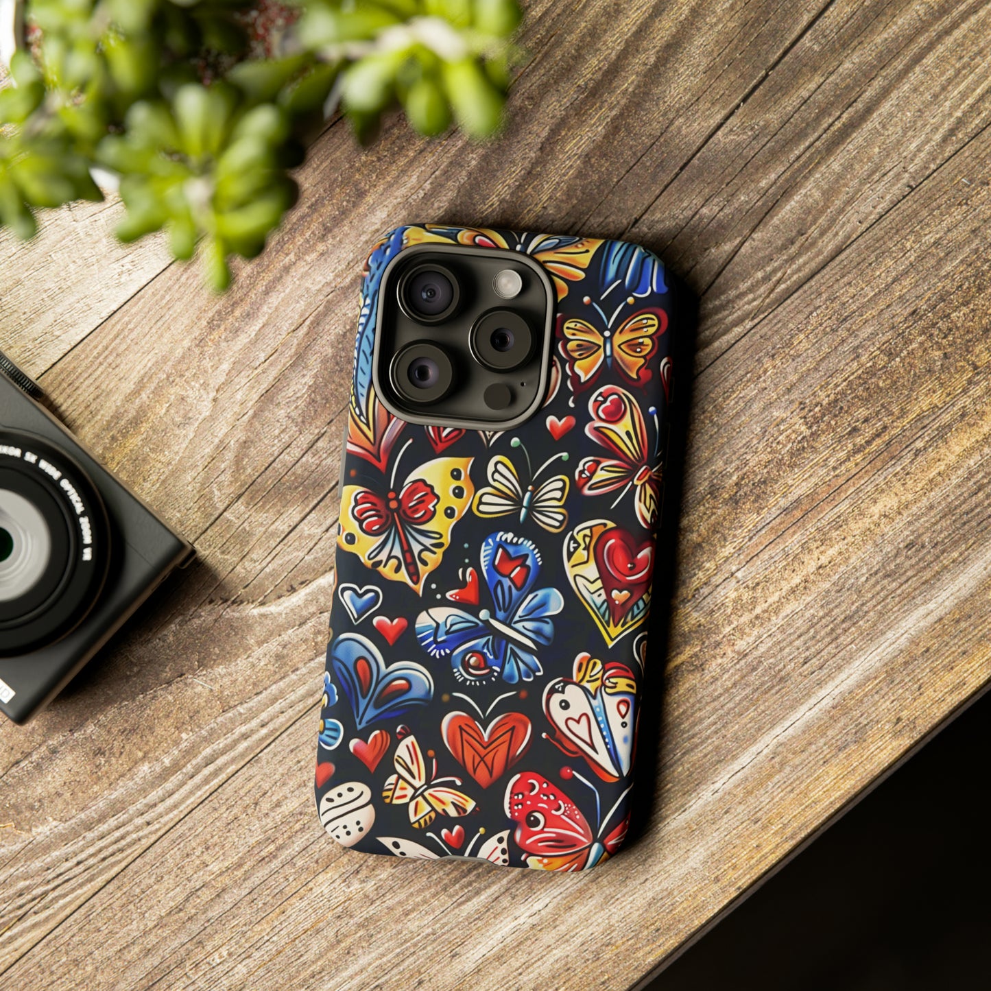 Butterfly Magic Hearts Phone Case