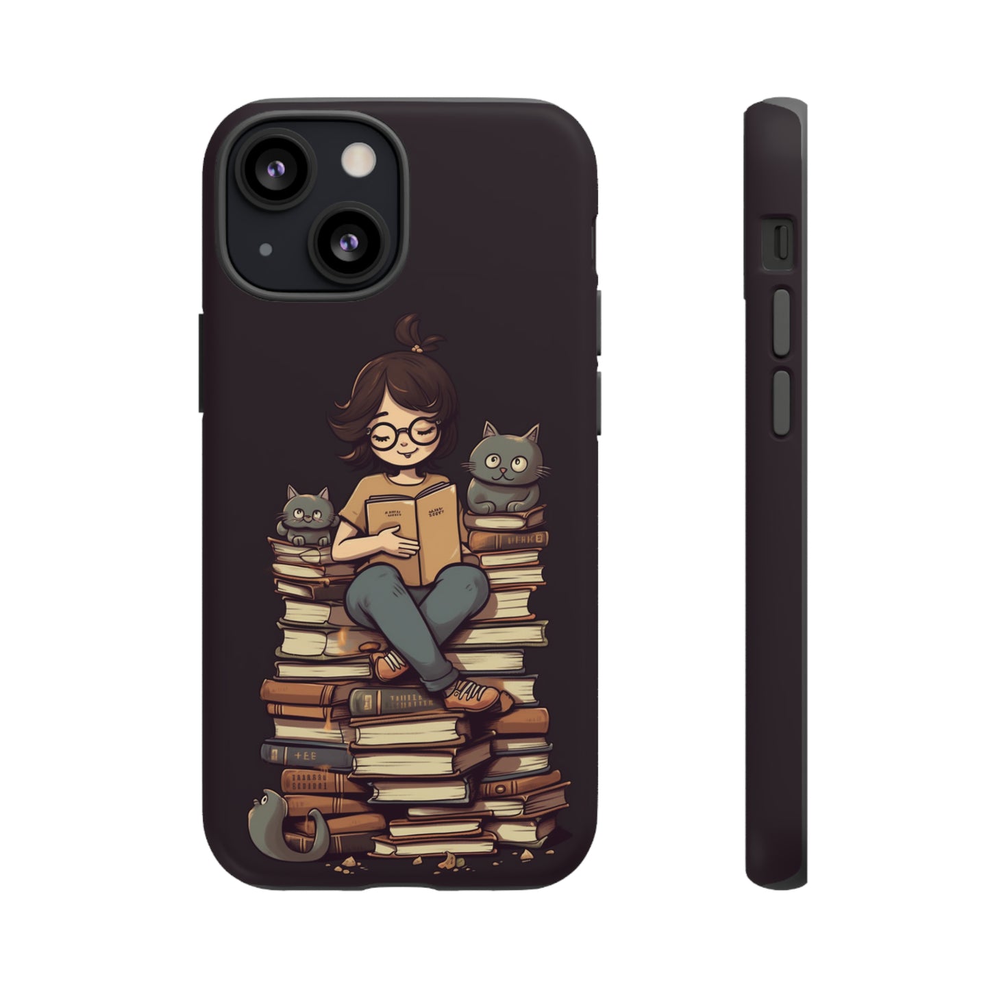 Cats and Books Phone Case