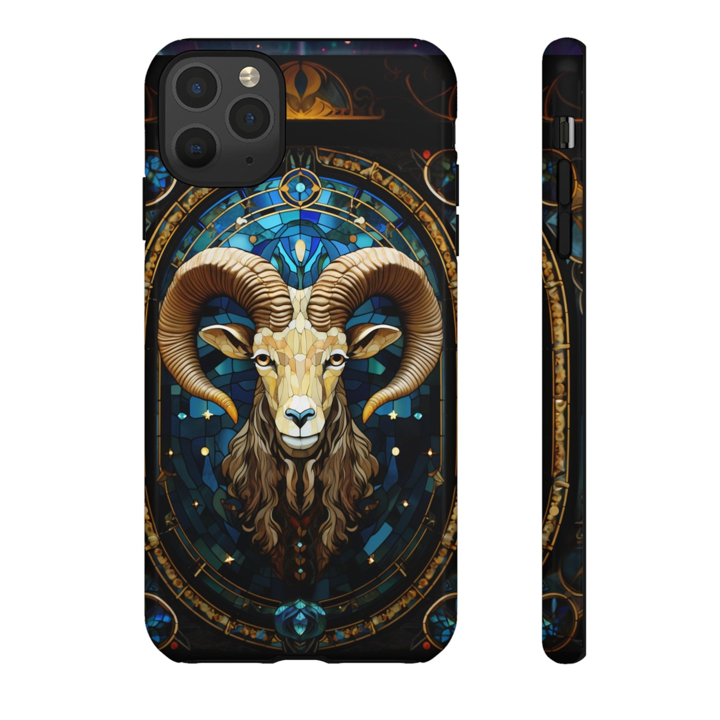 Aries Astrology Stained Glass Design Phone Case