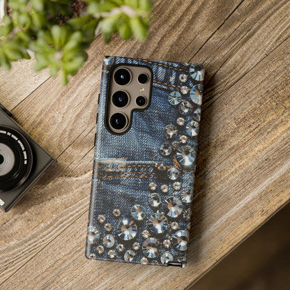 Blue Jean Queen Rhinestone Bling Phone Case