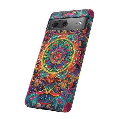 Cosmic Stained Glass Mandala Phone Case