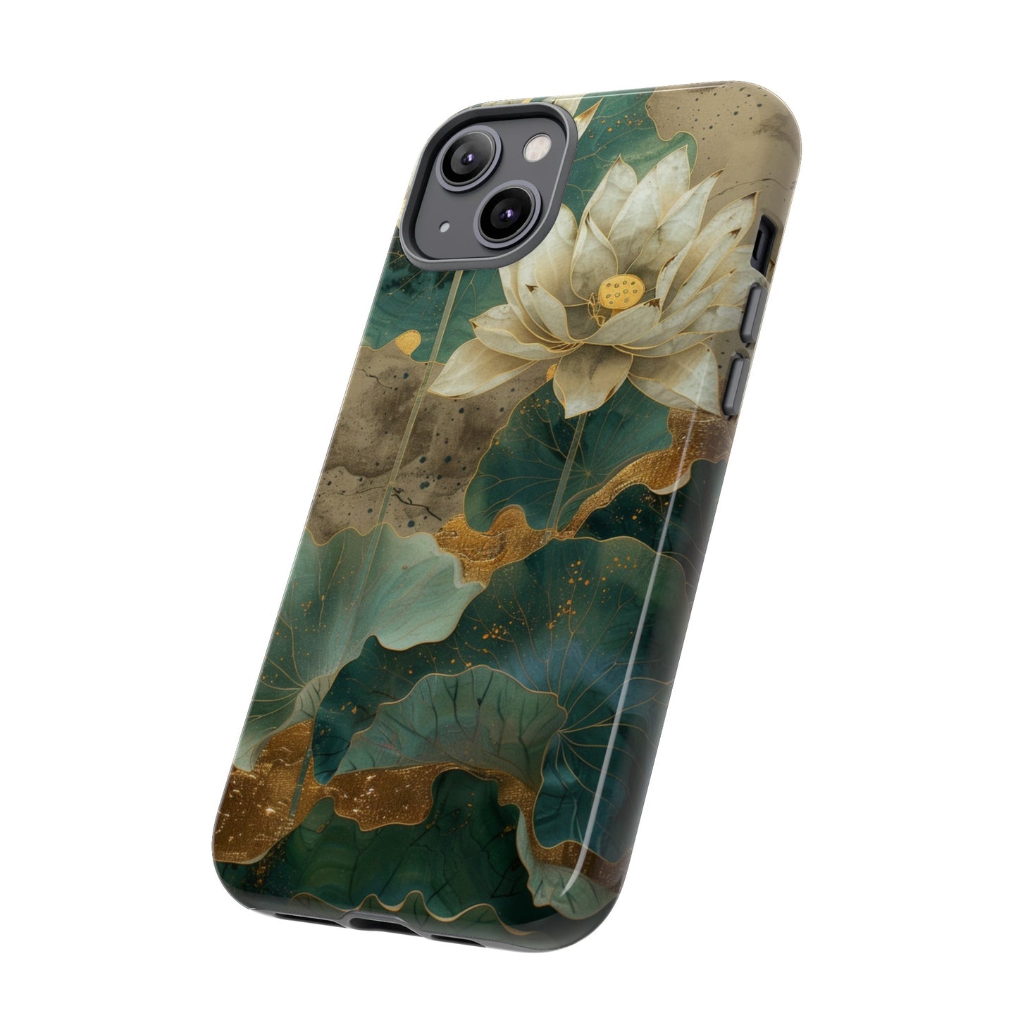 Zen Stained Glass Lotus Floral Design Phone Case