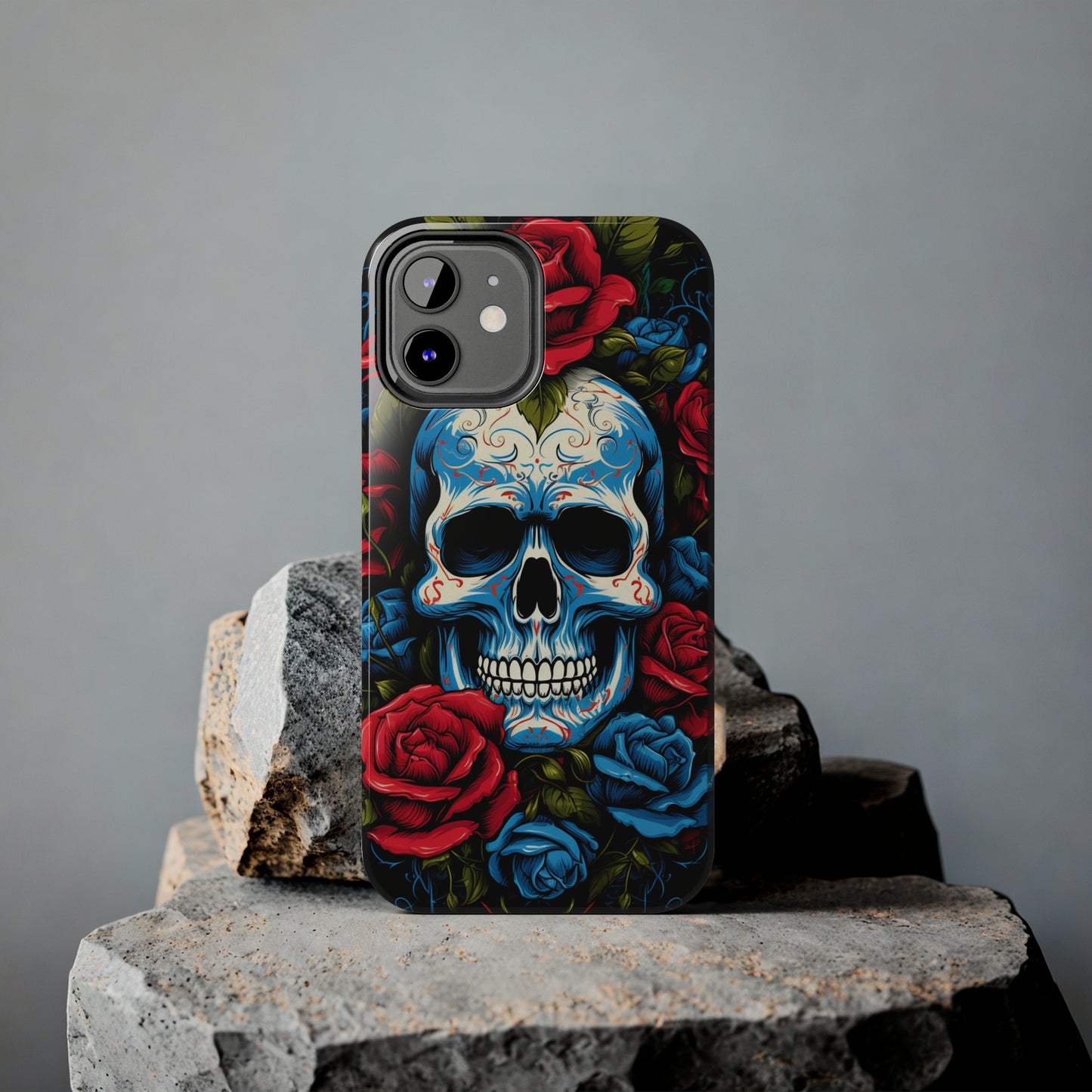 Skull and Roses iPhone Case | Edgy Elegance and Timeless Beauty