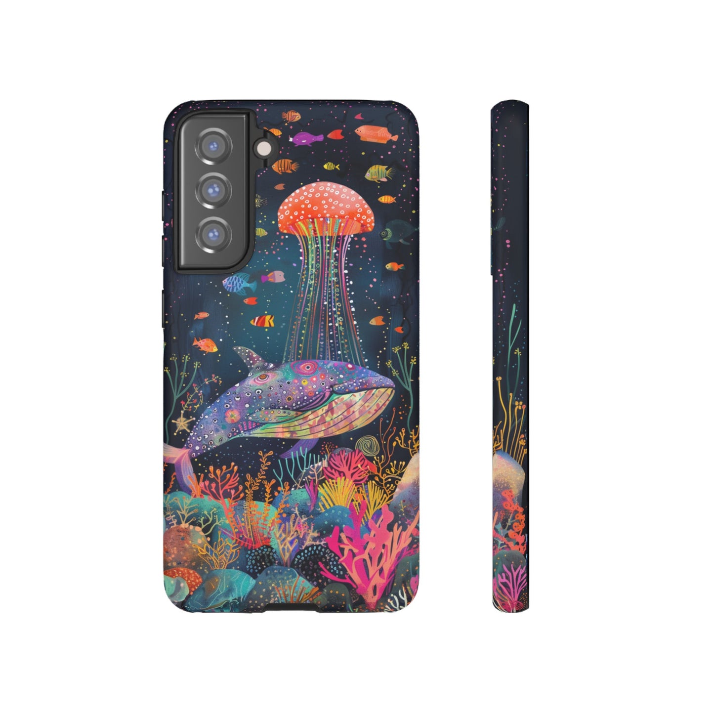 Whale Shark, Turtle, Jellyfish Phone Case