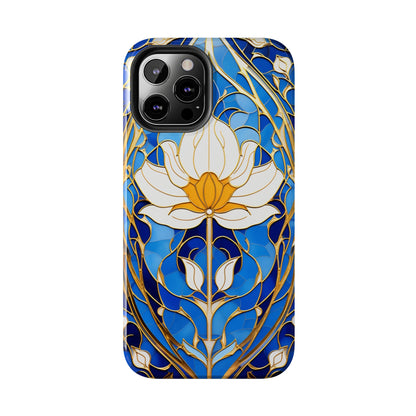 Art Deco Stained Glass iPhone Case | Vintage Floral Glamour, iPhone Case for Models 11 through 14 Pro Max