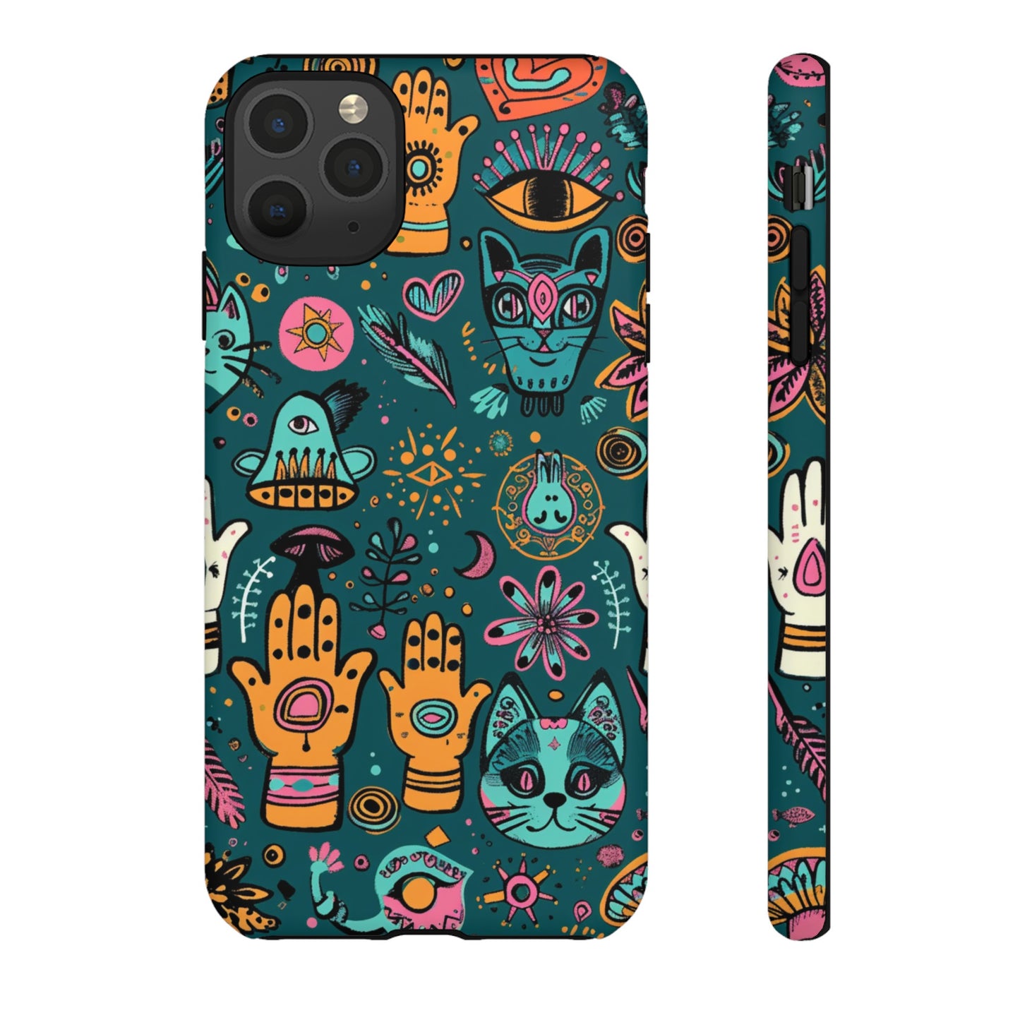 Kabbalistic Kitty Talisman Collage Phone Case