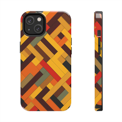 iPhone Tough Case: Intricate & Durable - The Weave Geometric Art Pattern