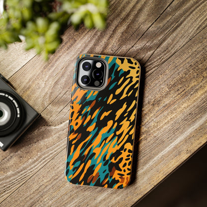 Luxury Leopard & Retro Magic Zebra: The Ultimate Wild Duo iPhone Case