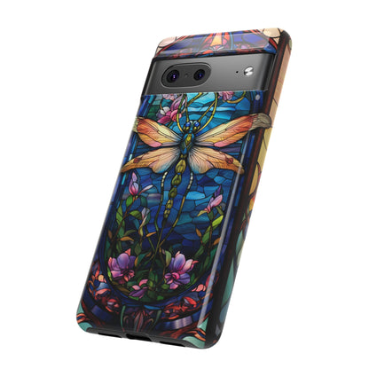 Art Nouveau Stained Glass Dragonfly Phone Case