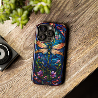 Art Nouveau Stained Glass Dragonfly Phone Case