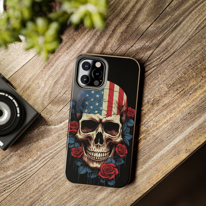 American Pride with an Edgy Spin: Skull USA Flag iPhone Case – Modern Protection Meets Patriotic Design