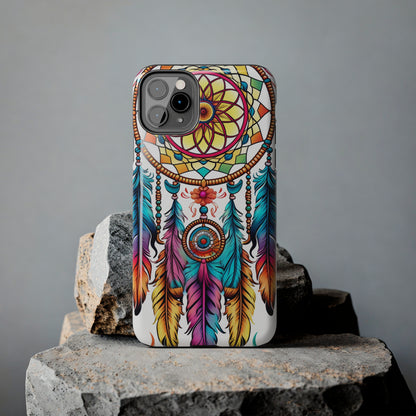 Psychedelic Native American Dreamcatcher iPhone Case | Fusion of Art and Cultural Heritage