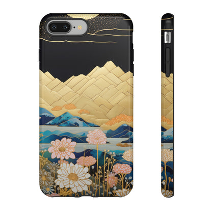 Chiyogami Floral Tough iPhone Case Galaxy S23 S22 S21 S20 Plus Ultra | Iphone 14 13 12 11 8 Pro Max Mini | Pixel 7 6 Pro 5 | Japanese Boho