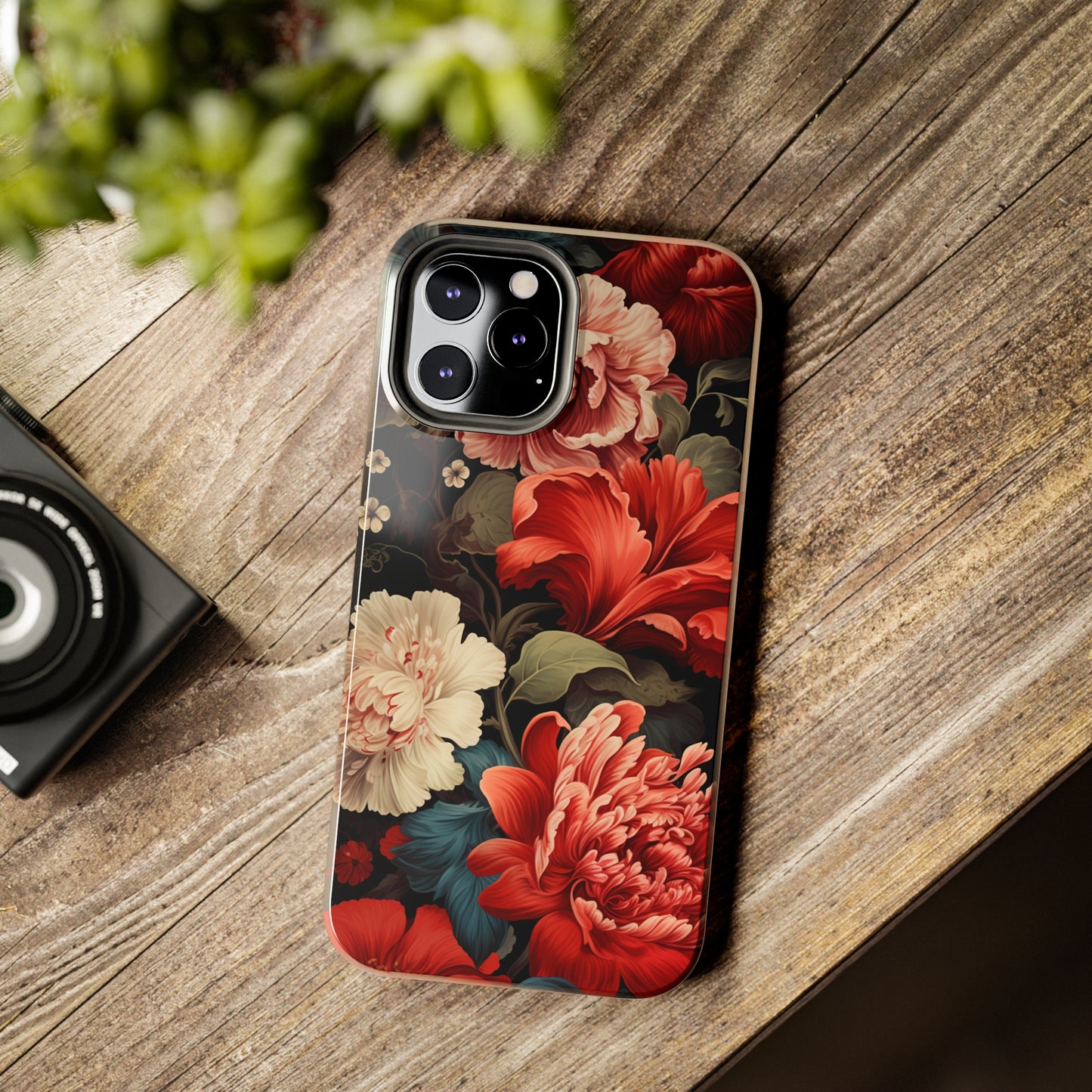 Vintage Floral Aesthetic Phone Tough Case Antique Print for iPhone 14 11 Pro 12 13 XR XS X 7+ 8 Boho Nature Flowers Cottage Core