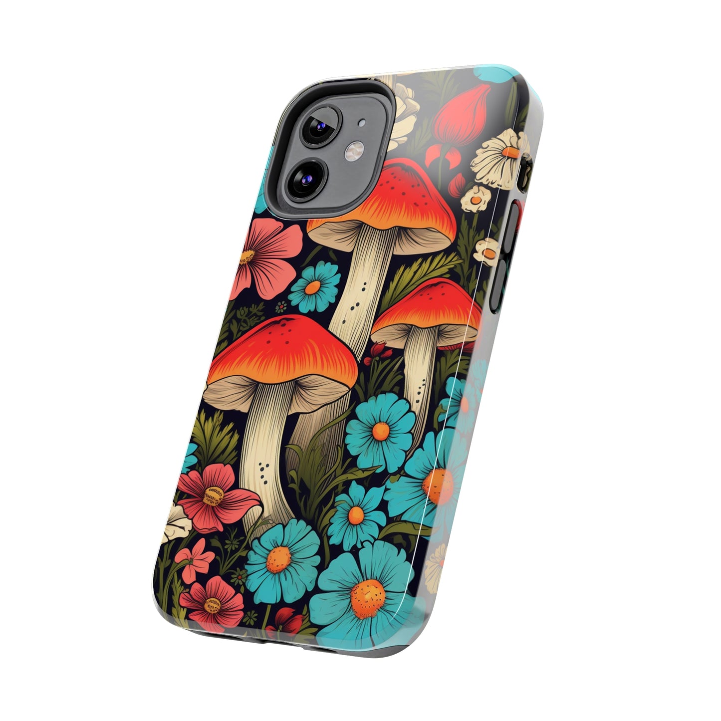 Psychedelic Retro Mushrooms iPhone case | Dive into Vintage Vibes