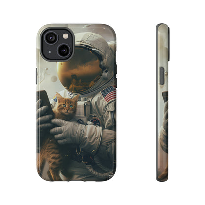 The Astronaut and the Cat Phone Case