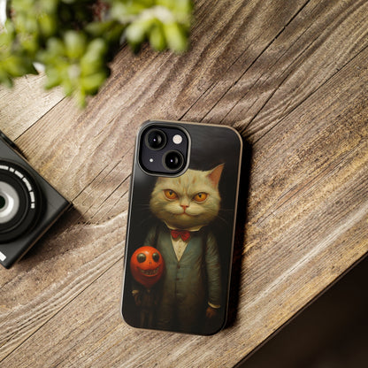 Creepy Spooky Halloween Cat iPhone Case | Dark Academia, Goth