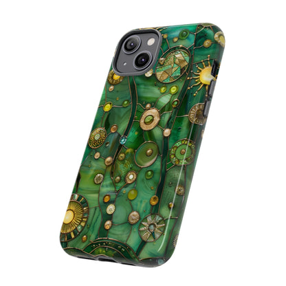 Green Celestial Stained Glass Mosaic Phone Case