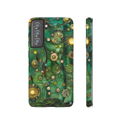 Green Celestial Stained Glass Mosaic Phone Case