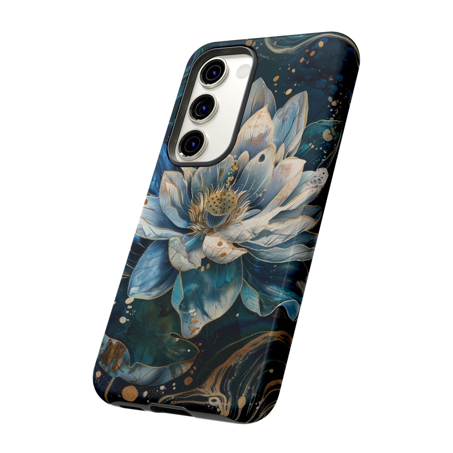 Zen Stained Glass Lotus Floral Design Phone Case