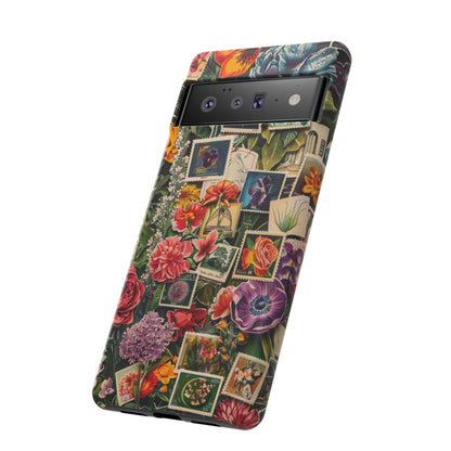 Elegant floral stamp phone case for Google Pixel