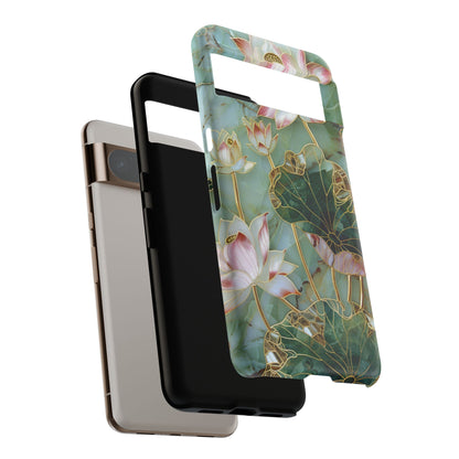 Elegant Floral Phone Case - Tough Cases with Lotus Design