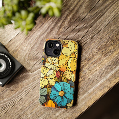 Kaleidoscopic Elegance: Stained Glass Vintage Floral iPhone Case – Timeless Beauty Illuminated