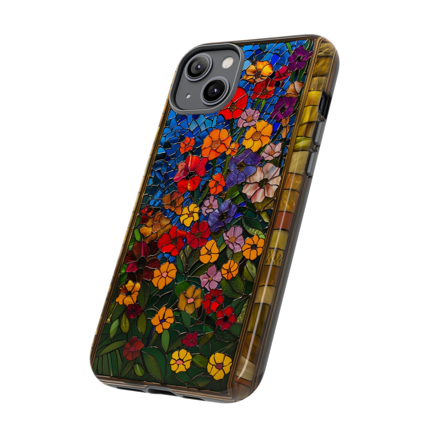 Gustav Klimt Style Flower Garden Painting Phone Case for iPhone 15, 14, Pro Max, 13, 12 & Samsung Galaxy S23, S22, S21, Google Pixel