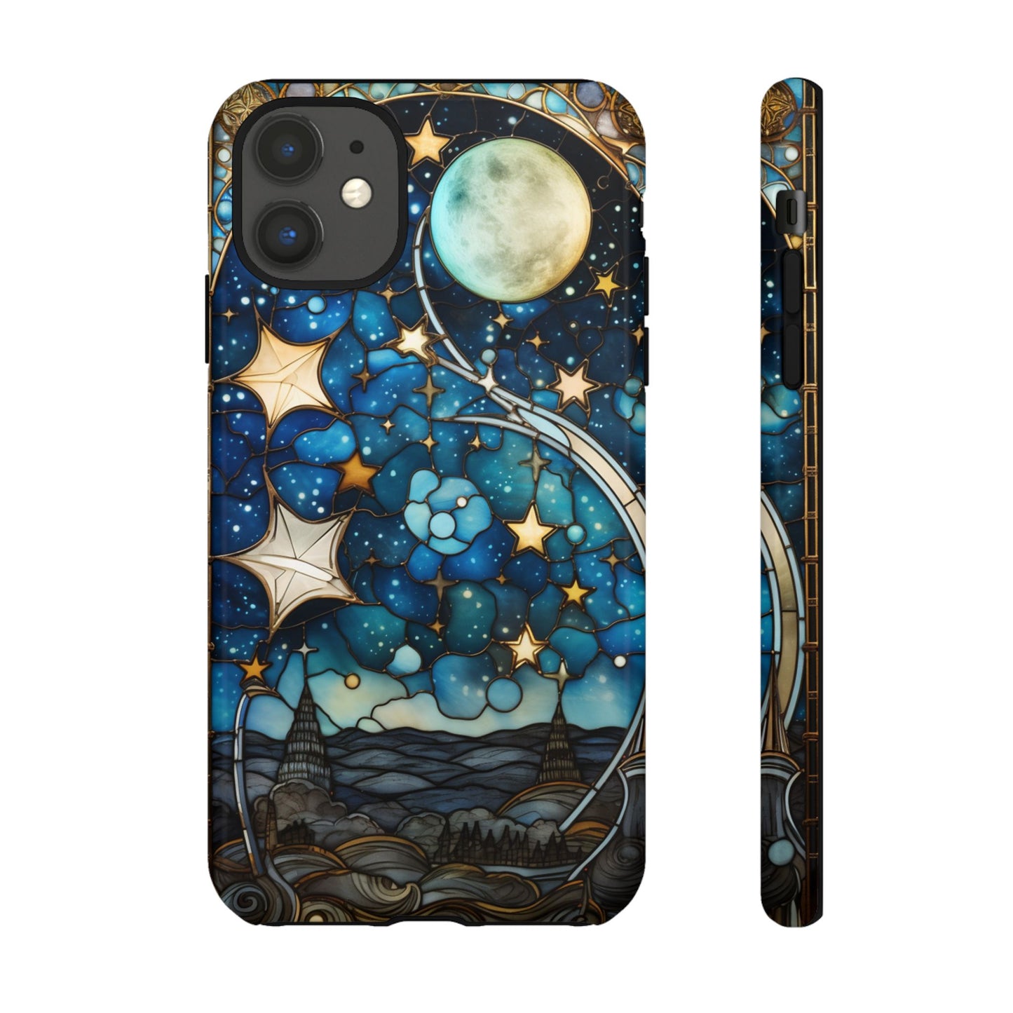 Boho Starry Night Stained Glass Artistry Phone Cover