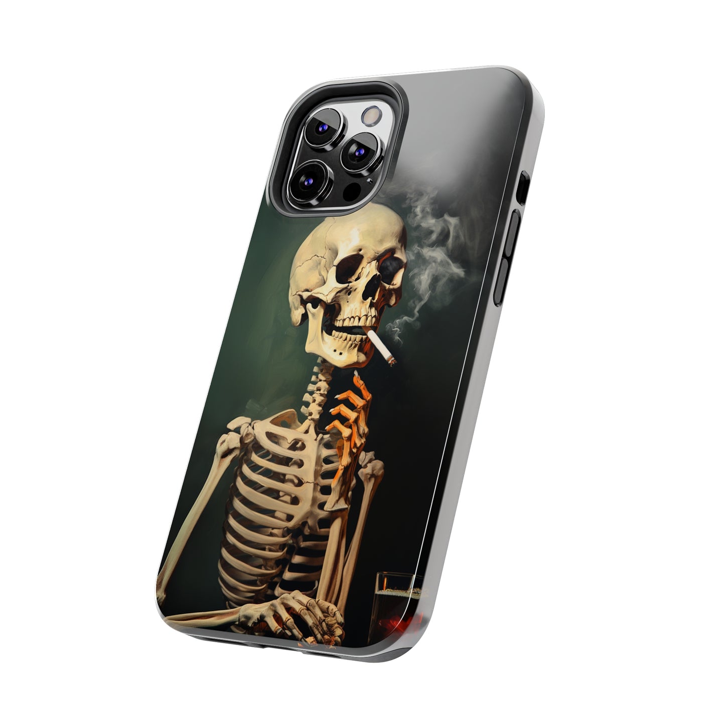 Smoking Skull iPhone Case | Edgy Style with a Mysterious Vibe for iPhone 11, 12, 13, 14, SE 2020 & Mor