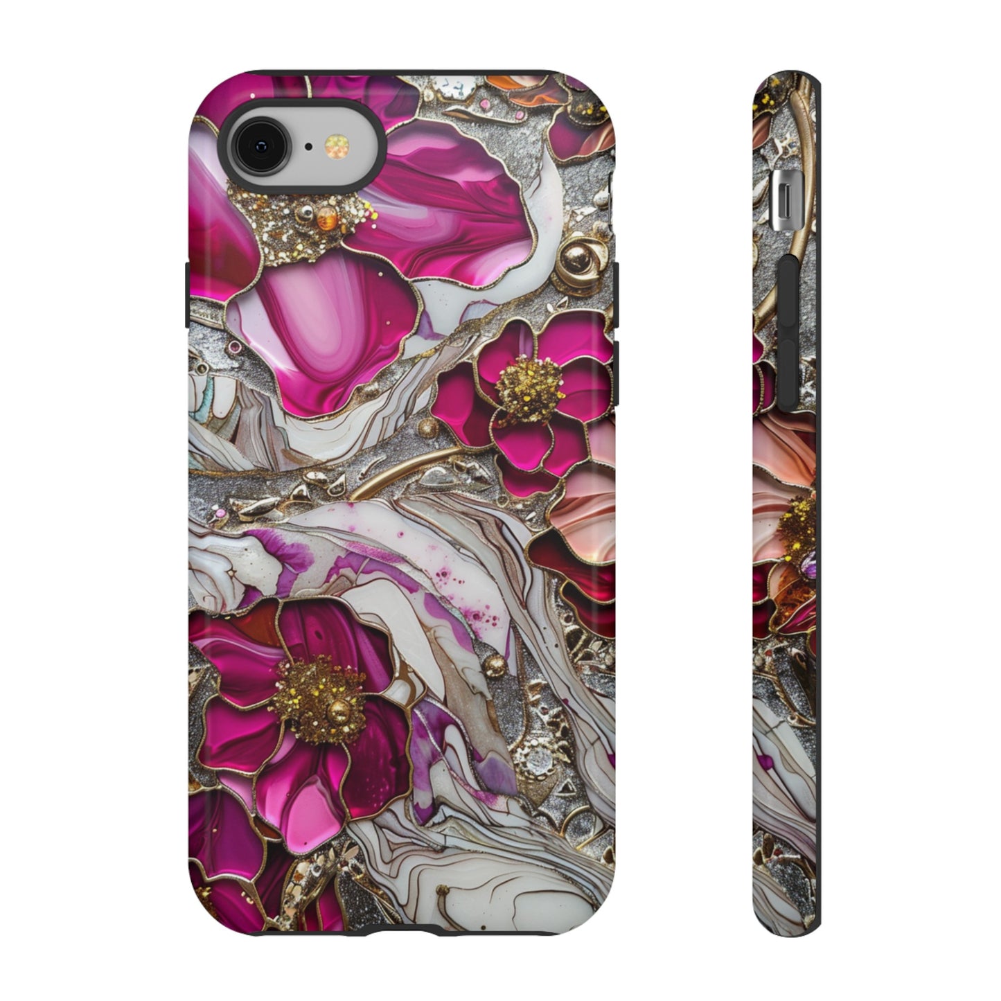 Stained Glass Magenta Floral Paisley Explosion Phone Case