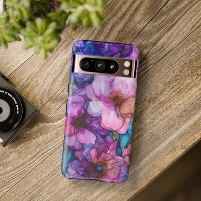 Purple Flower Stained Glass Phone Case