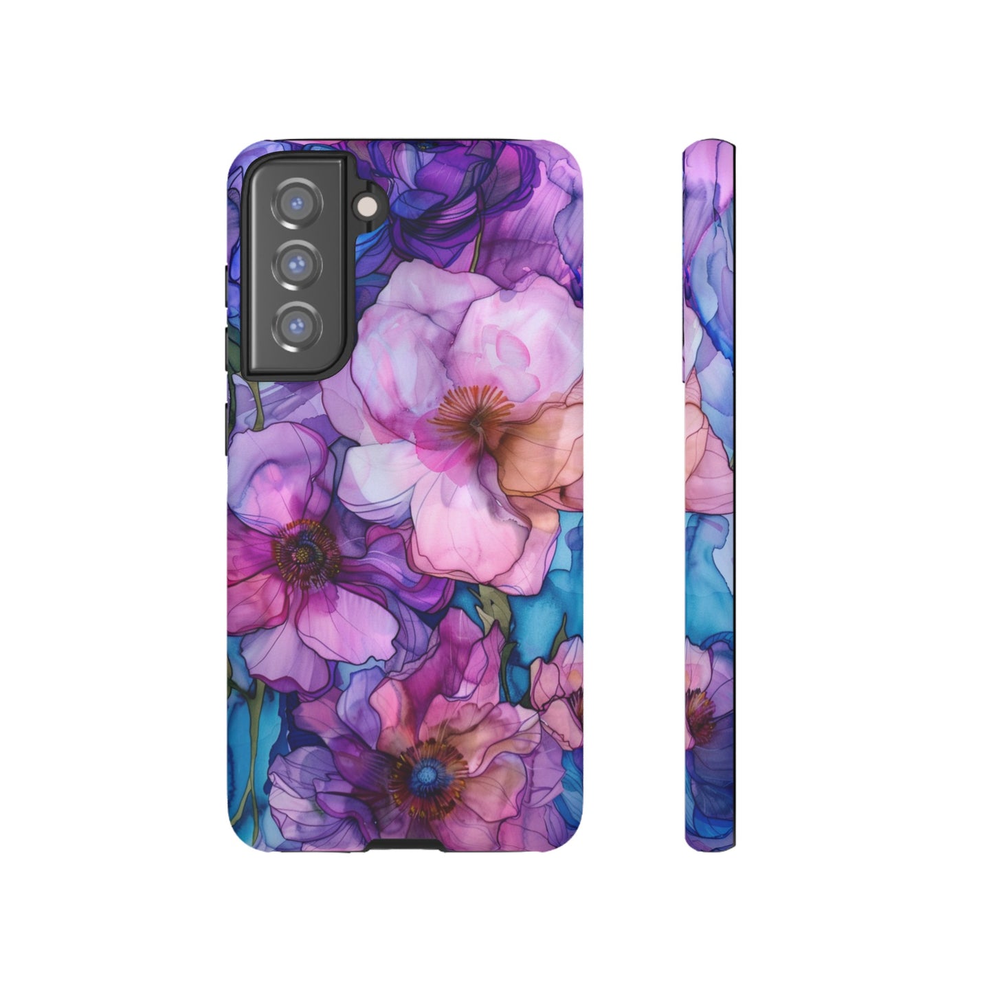 Purple Flower Stained Glass Phone Case