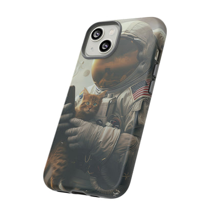 The Astronaut and the Cat Phone Case