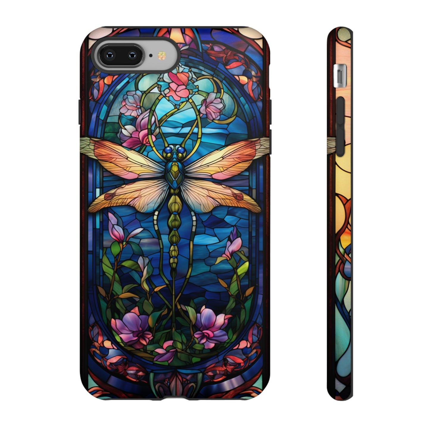 Art Nouveau Stained Glass Dragonfly Phone Case