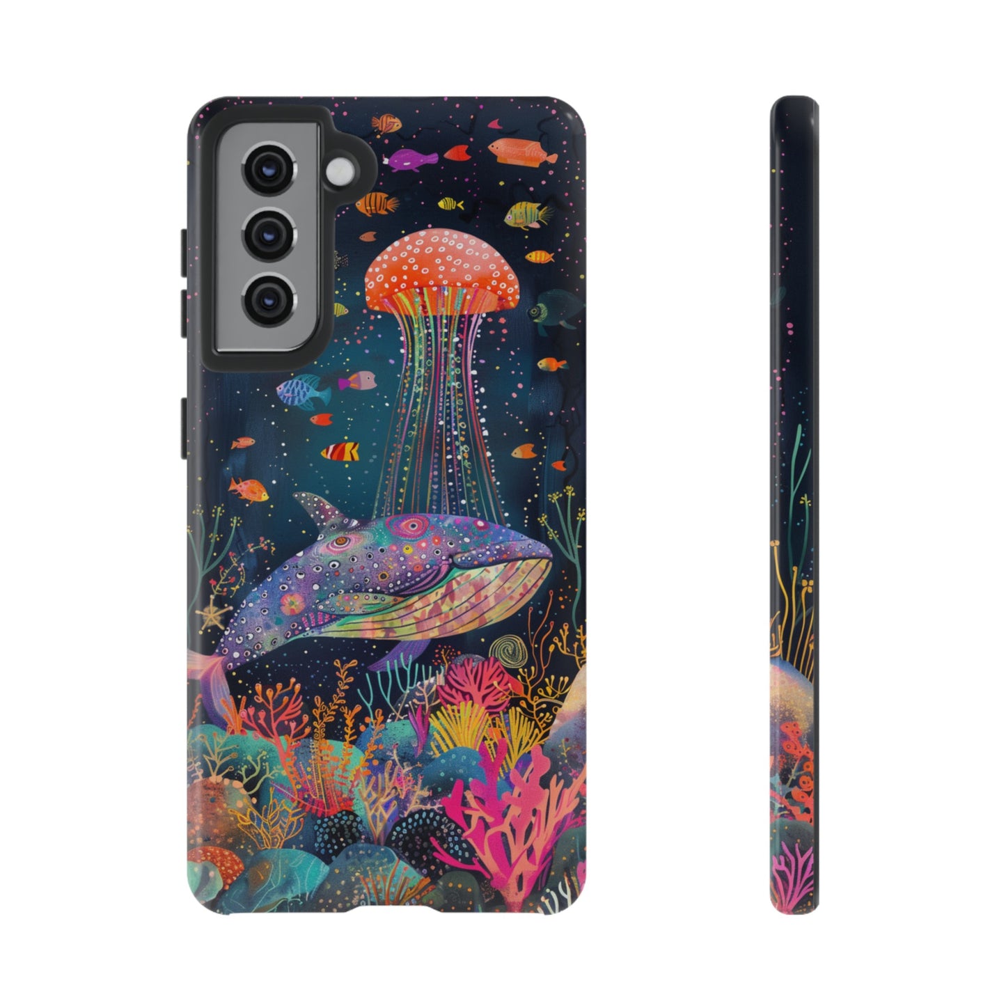 Whale Shark, Turtle, Jellyfish Phone Case