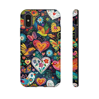 Floral Butterfly Magic Hearts Phone Case for iPhone 15